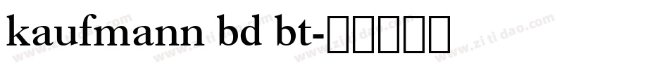 kaufmann bd bt字体转换